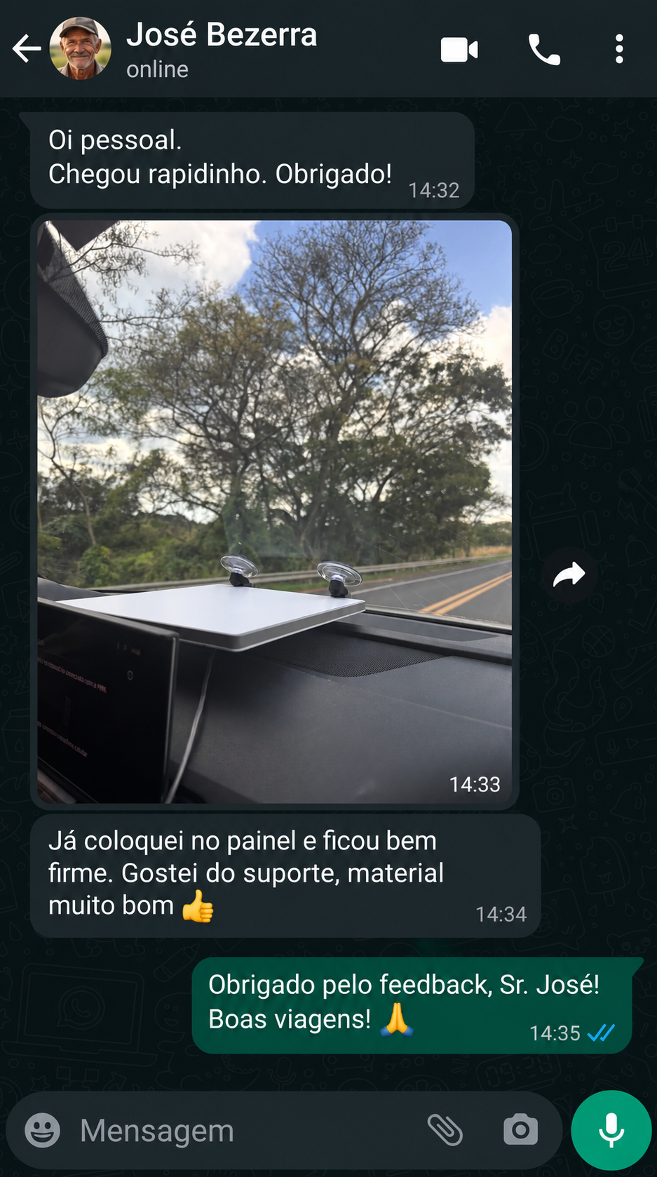 Depoimento de cliente da Star Shopp após instalar o produto